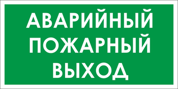 B59 аварийный пожарный выход (пластик, 300х150 мм) - Знаки безопасности - Вспомогательные таблички - Магазин охраны труда ИЗО Стиль